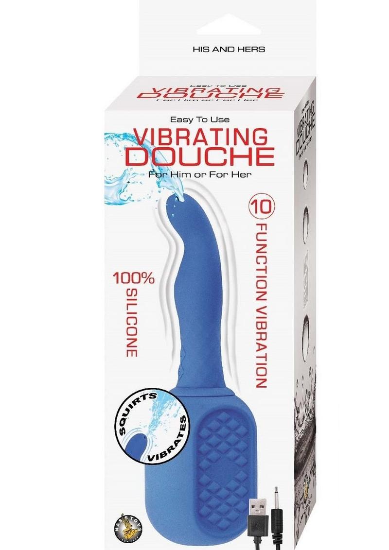 Vibrating Silicone Douche 10 Function Anal Douche
