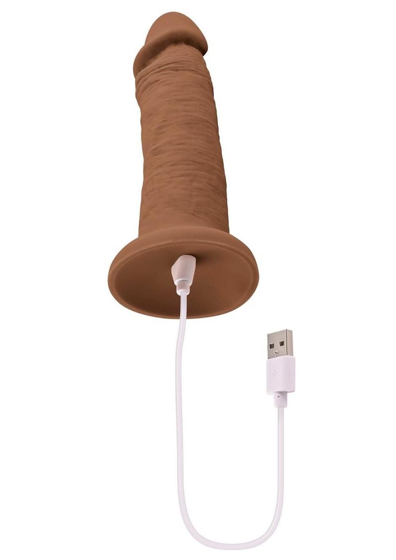 Vibrating Rechargeable And Realistic Design Silicone Dildo