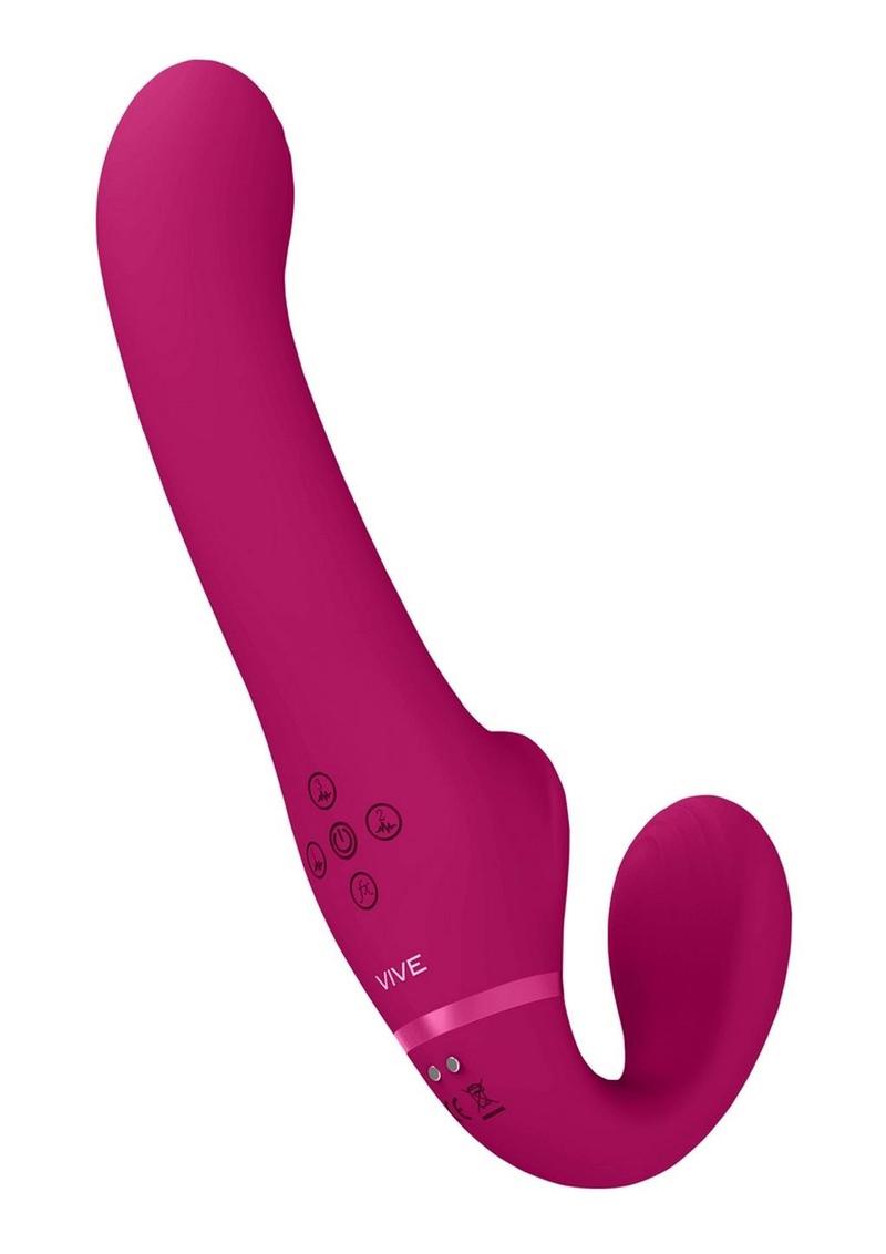 Vive AI Rechargeable Silicone Dual-Motor Strapless Strap-On