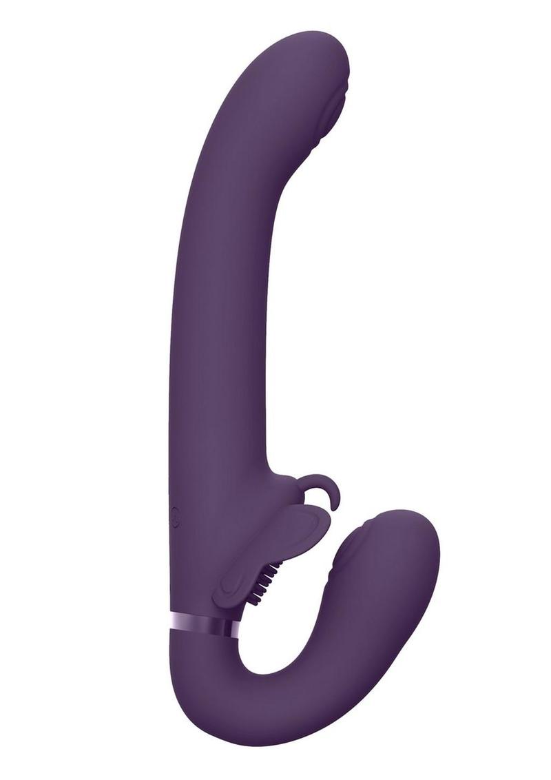 VIVE Satu Triple Action Rechargeable Silicone Strapless Strap-On