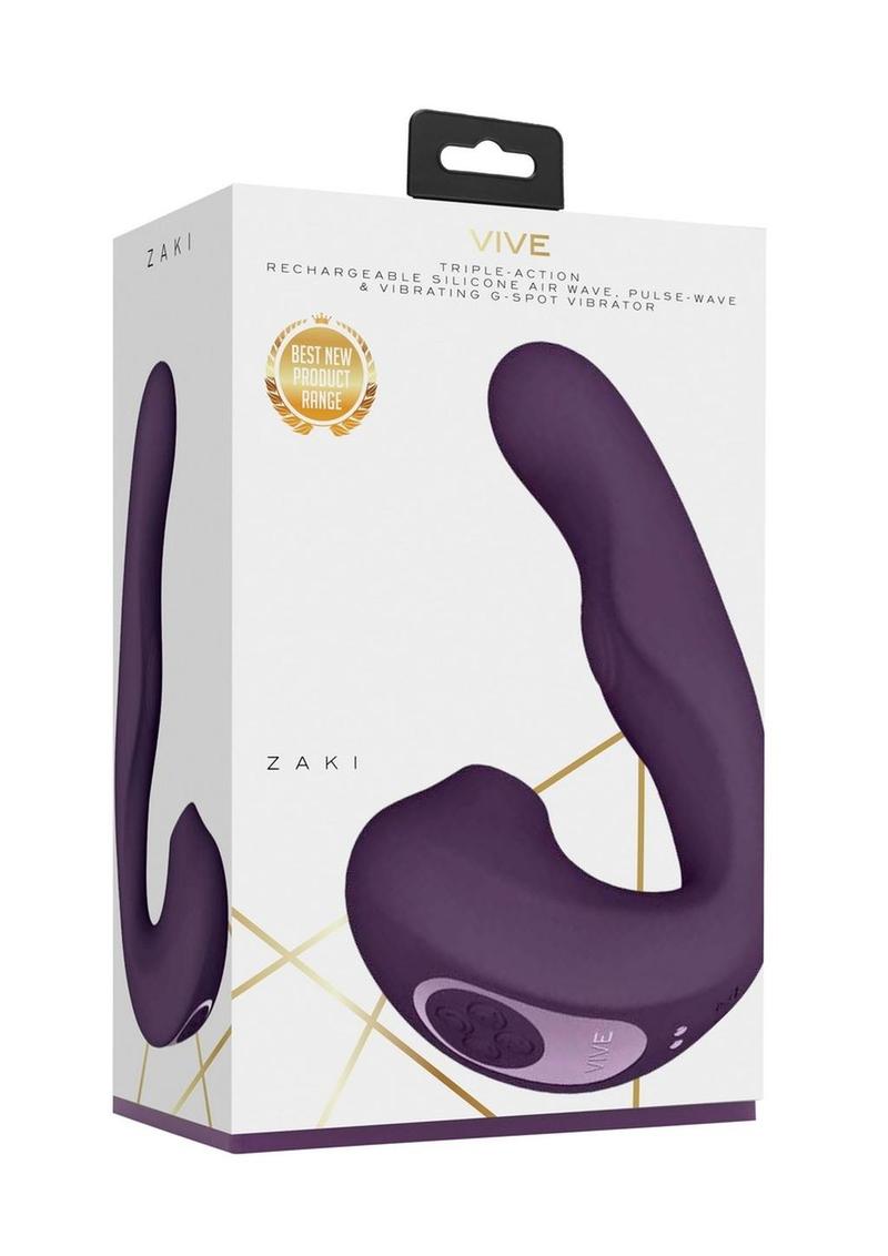 VIVE Zaki Triple-Action Rechargeable G-Spot Air Wave Vibrator