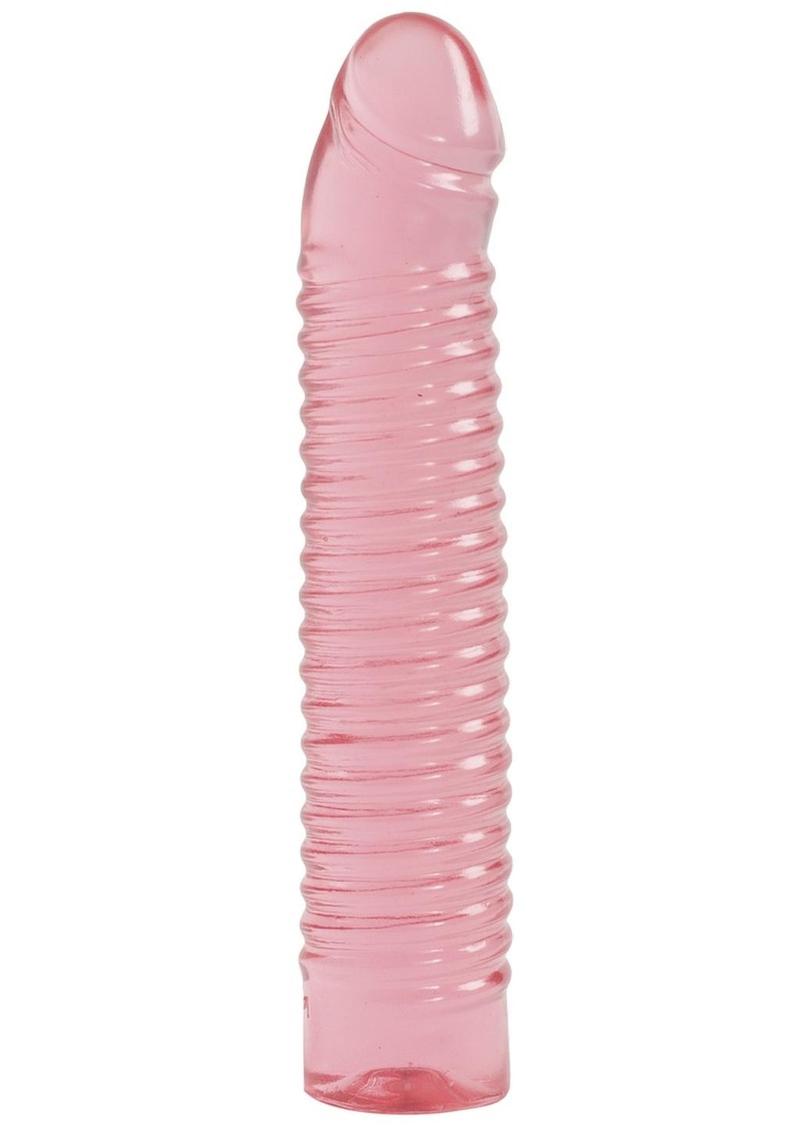 Vivid Sunrise Ribbed Jellie Dildo