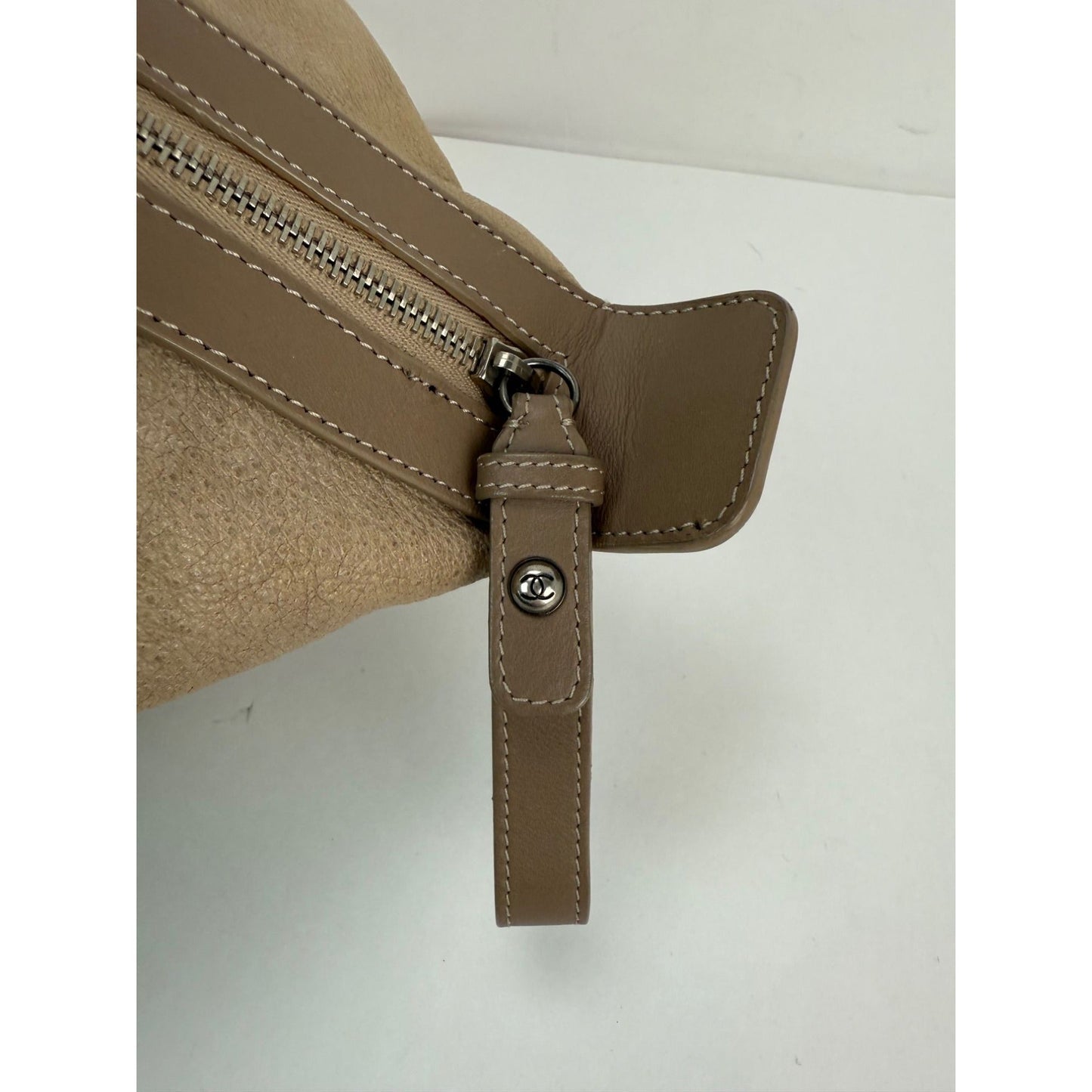 Chanel Washed Beige Calfskin Tote Bag