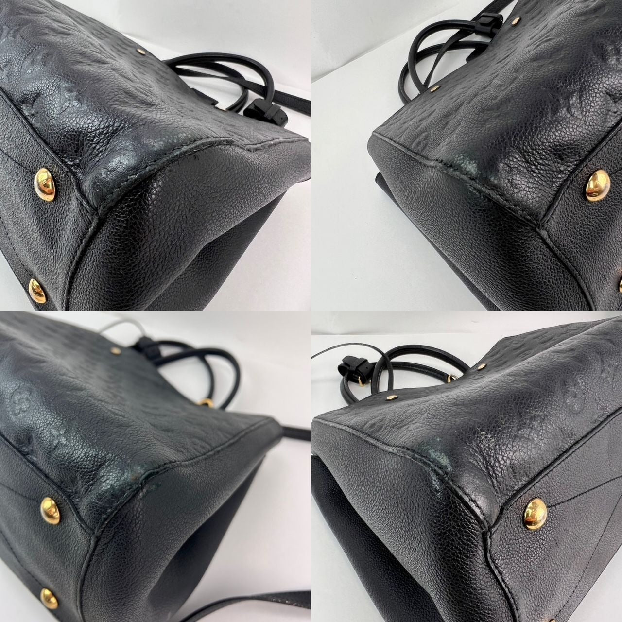 Louis Vuitton Montaigne GM Black Empriente Leather Shouder bag