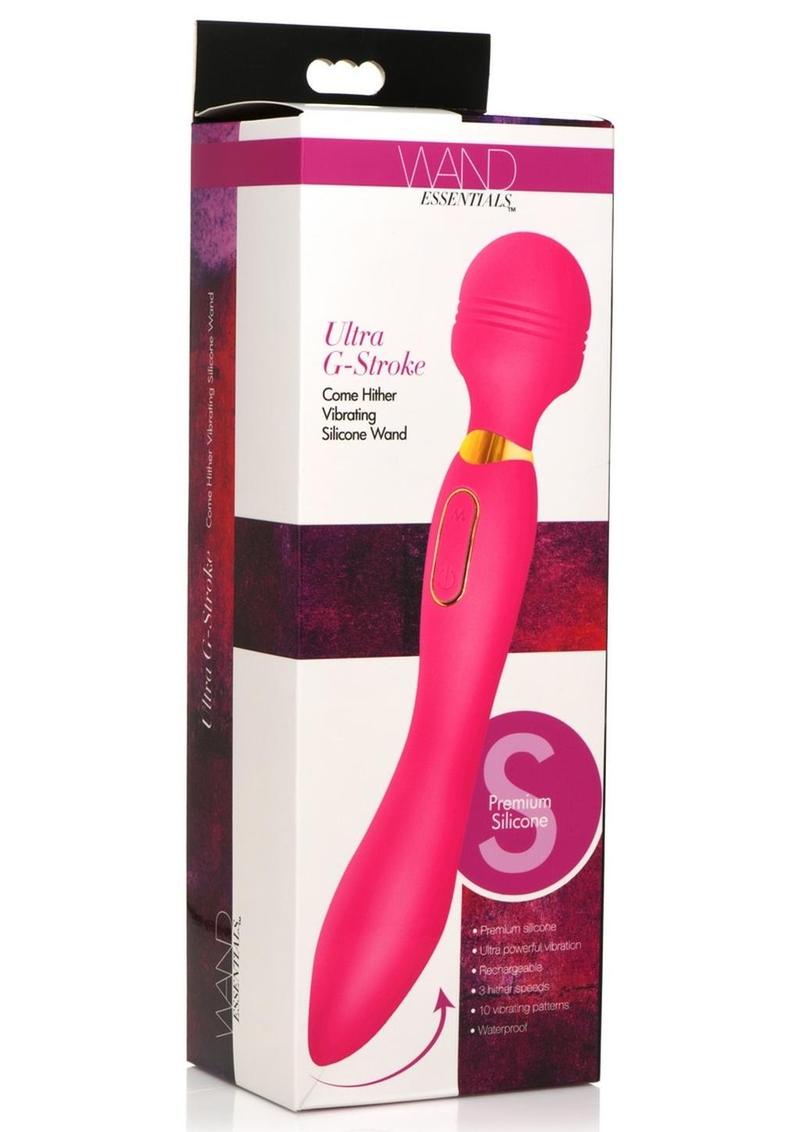 Ultra G-Stroke Come Hither Vibrating Silicone Wand