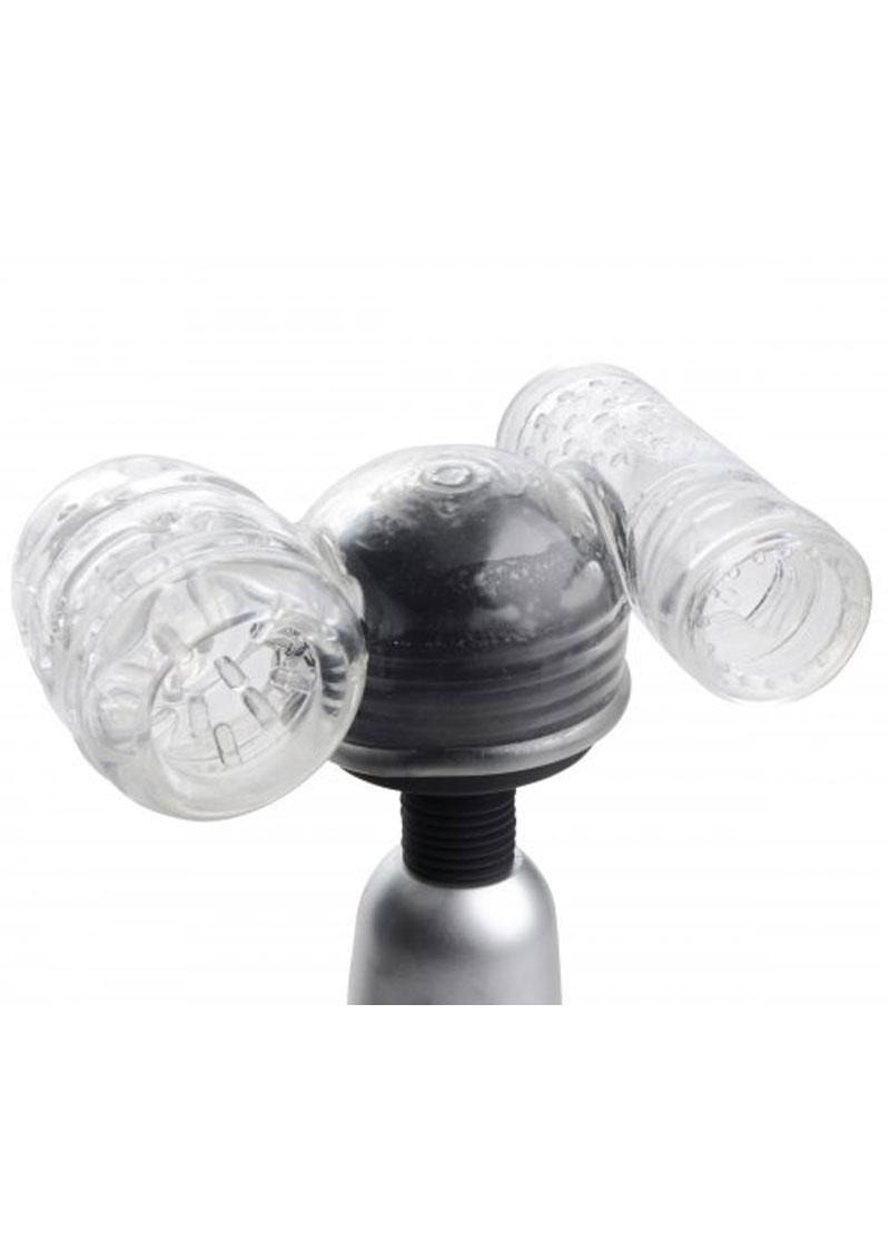 Wand Essentials Twin Turbo Strokers 2 in 1 Wand Attachment for Men