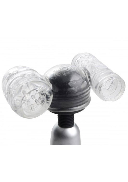 Wand Essentials Twin Turbo Strokers 2 in 1 Wand Attachment for Men