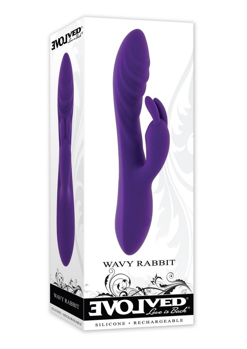 Wavy Rabbit Rechargeable Silicone Dual Motor Rabbit Vibrator
