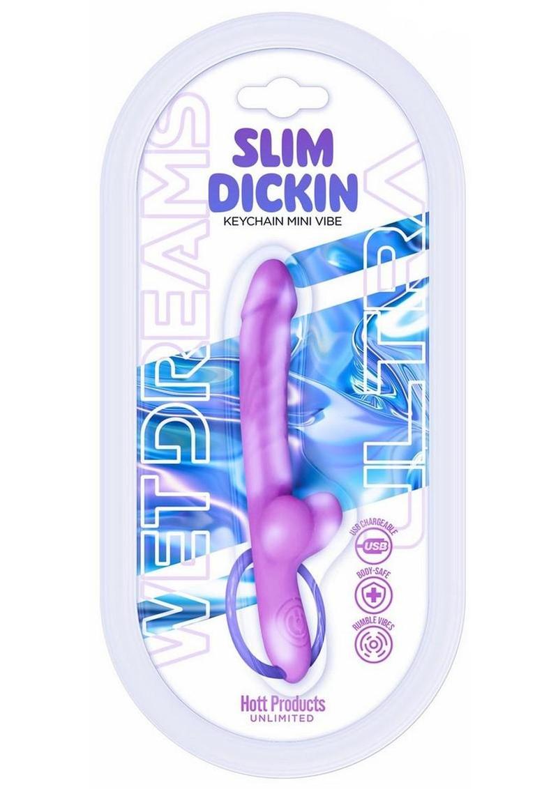 Wet Dreams Slim Dickin Rechargeable Silicone Vibrator with Balls