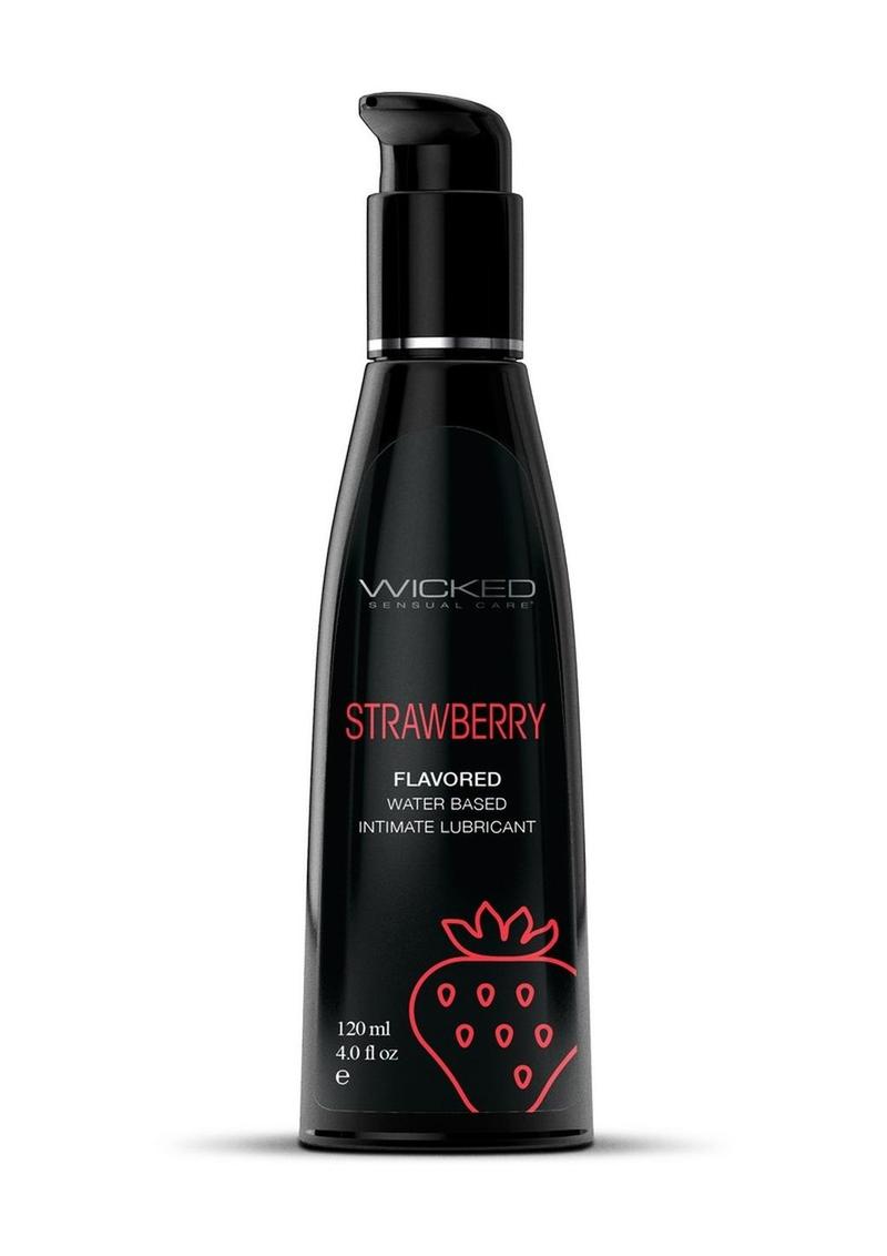 Wicked Aqua Strawberry Flavored Water Based Lubricant