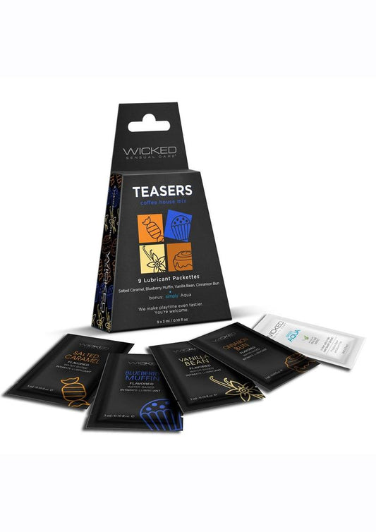 Wicked Teasers Coffee House Lubricant Packets 8 Flavors