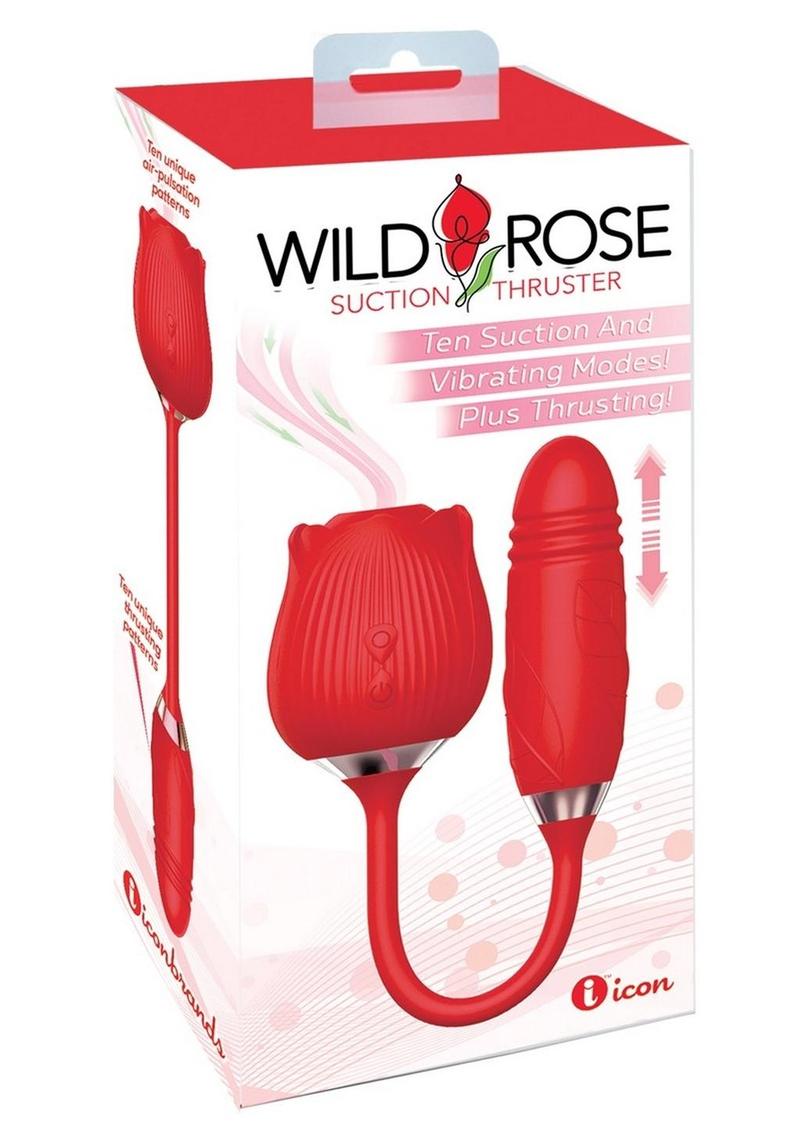 Wild Rose Suction Thruster Rechargeable Silicone Clitoral Stimulator