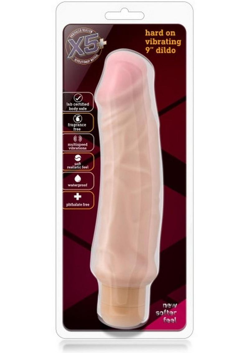 X5+ Hard On Dildo With Waterproof Multi-Speed Vibrator