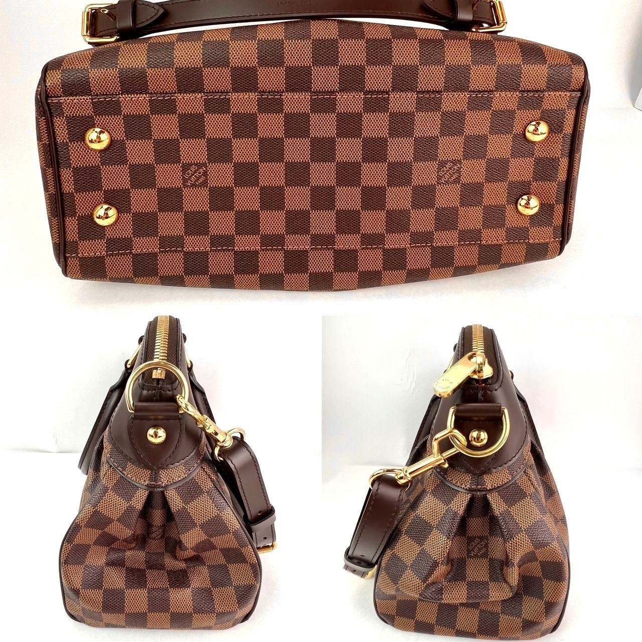 Louis Vuitton Trevi PM Damier Ebene Canvas Shoulder Hand Bag