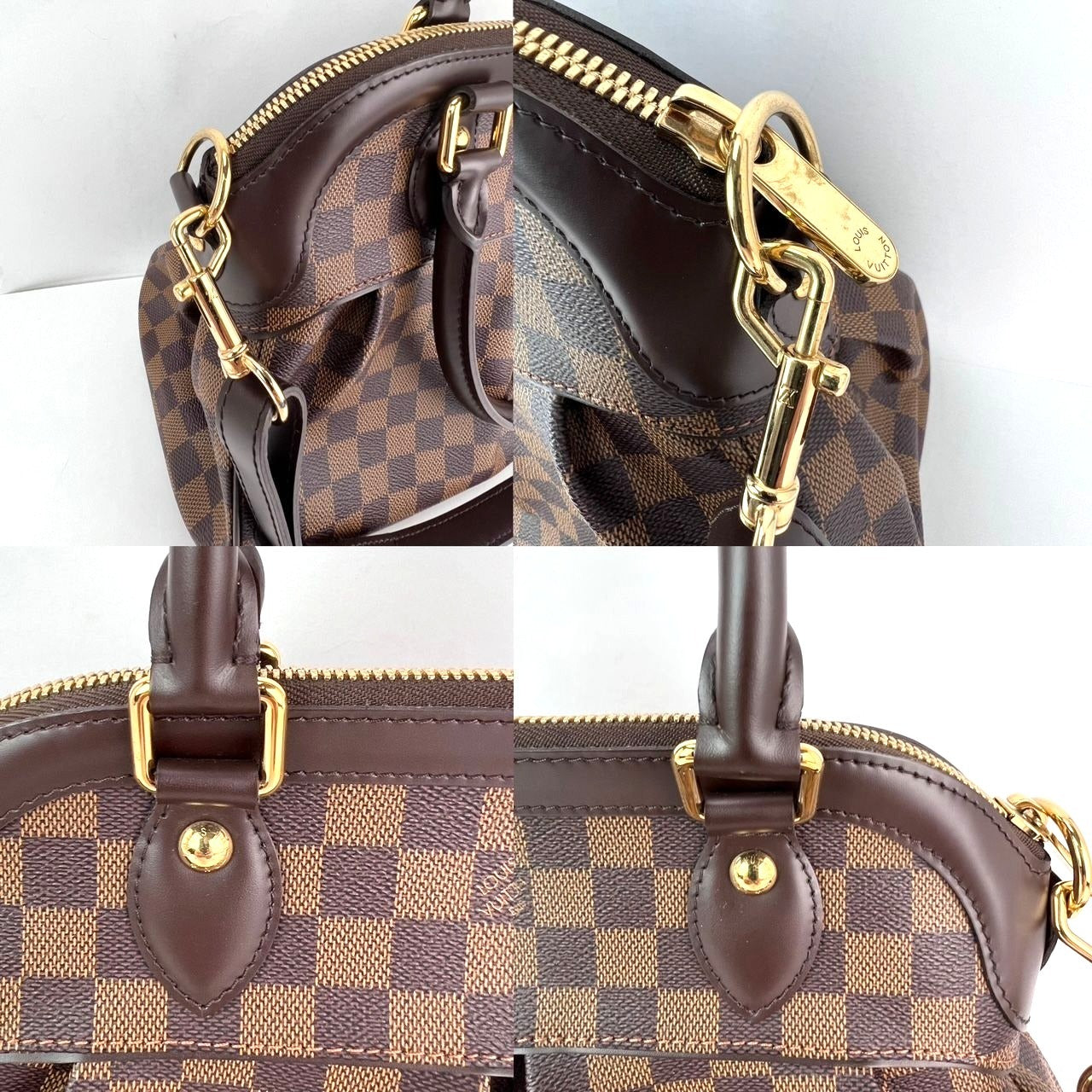 Louis Vuitton Trevi PM Damier Ebene Canvas Shoulder Hand Bag