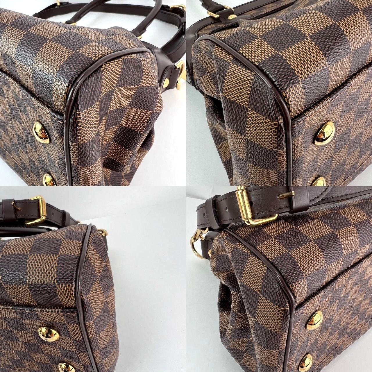 Louis Vuitton Trevi PM Damier Ebene Canvas Shoulder Hand Bag