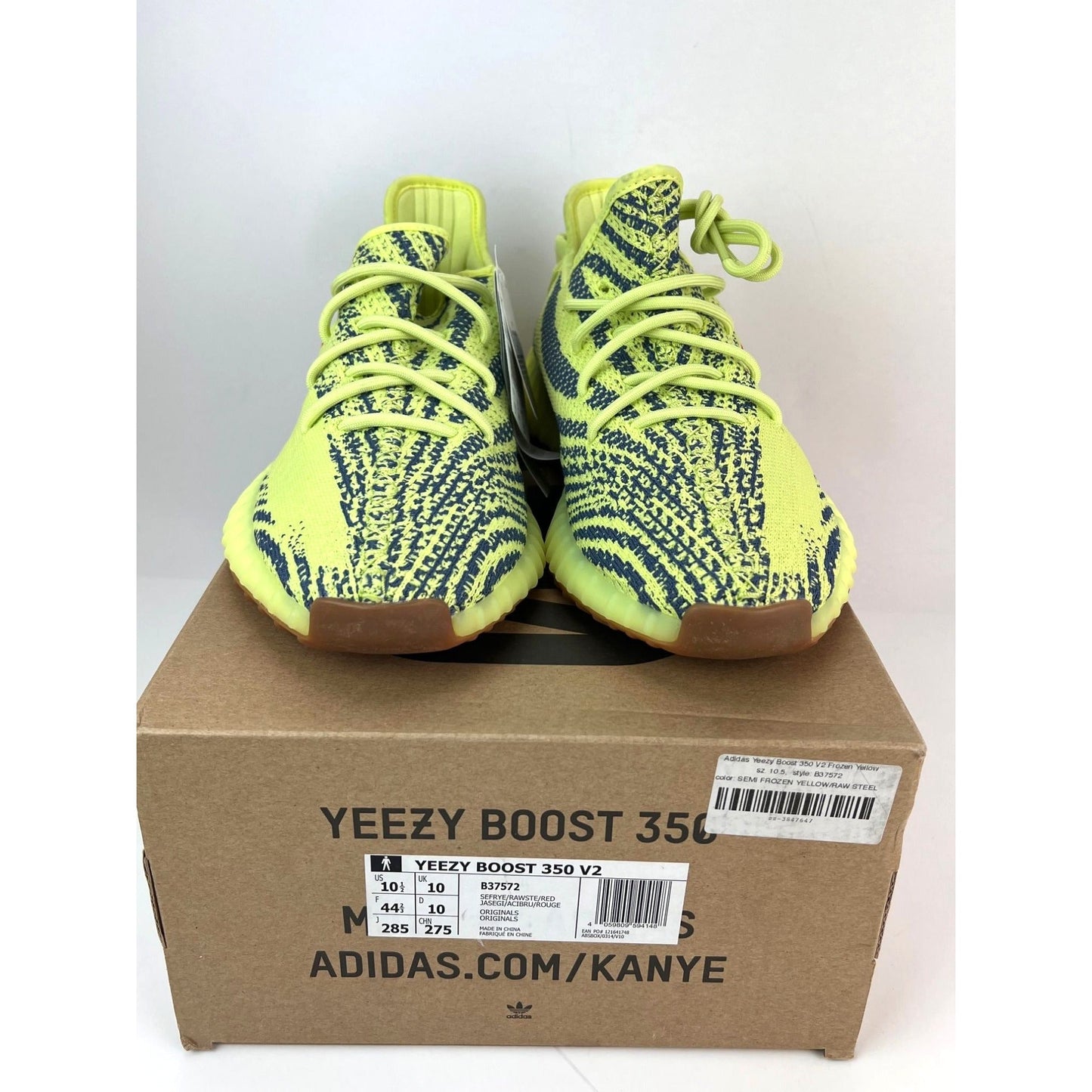Baskets Yeezy Boost 350 V2 Semi Frozen Yellow par adidas USA pour hommes, pointure 40.5