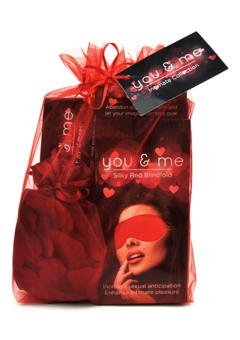 You And Me Silky Red Blindfold Gift Set Intimate Collection