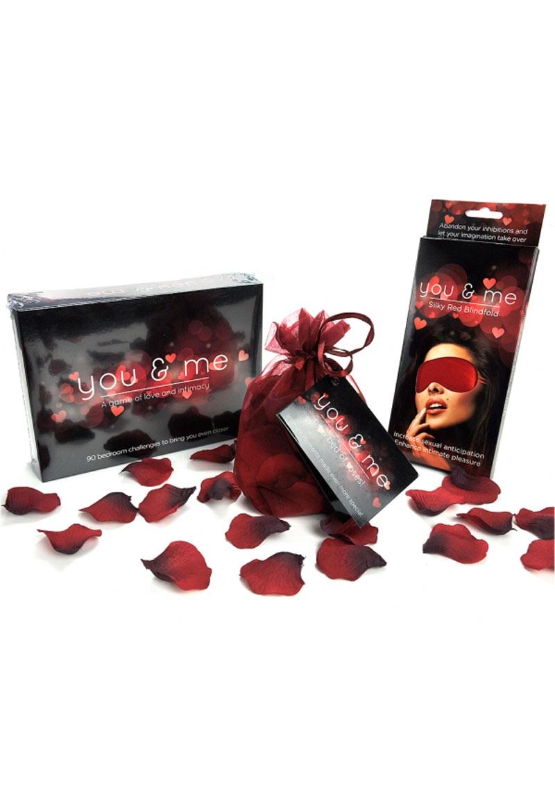 You And Me Silky Red Blindfold Gift Set Intimate Collection