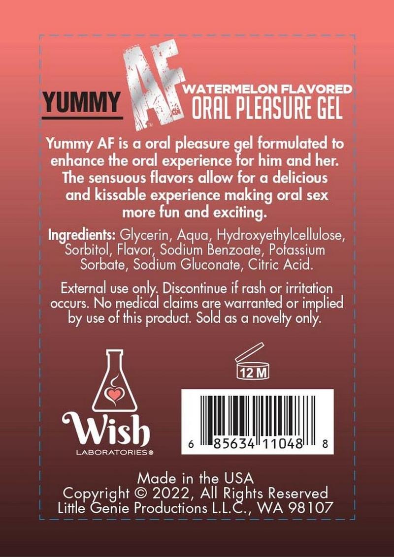 Yummy AF Watermelon Flavored Oral Pleasure Gel