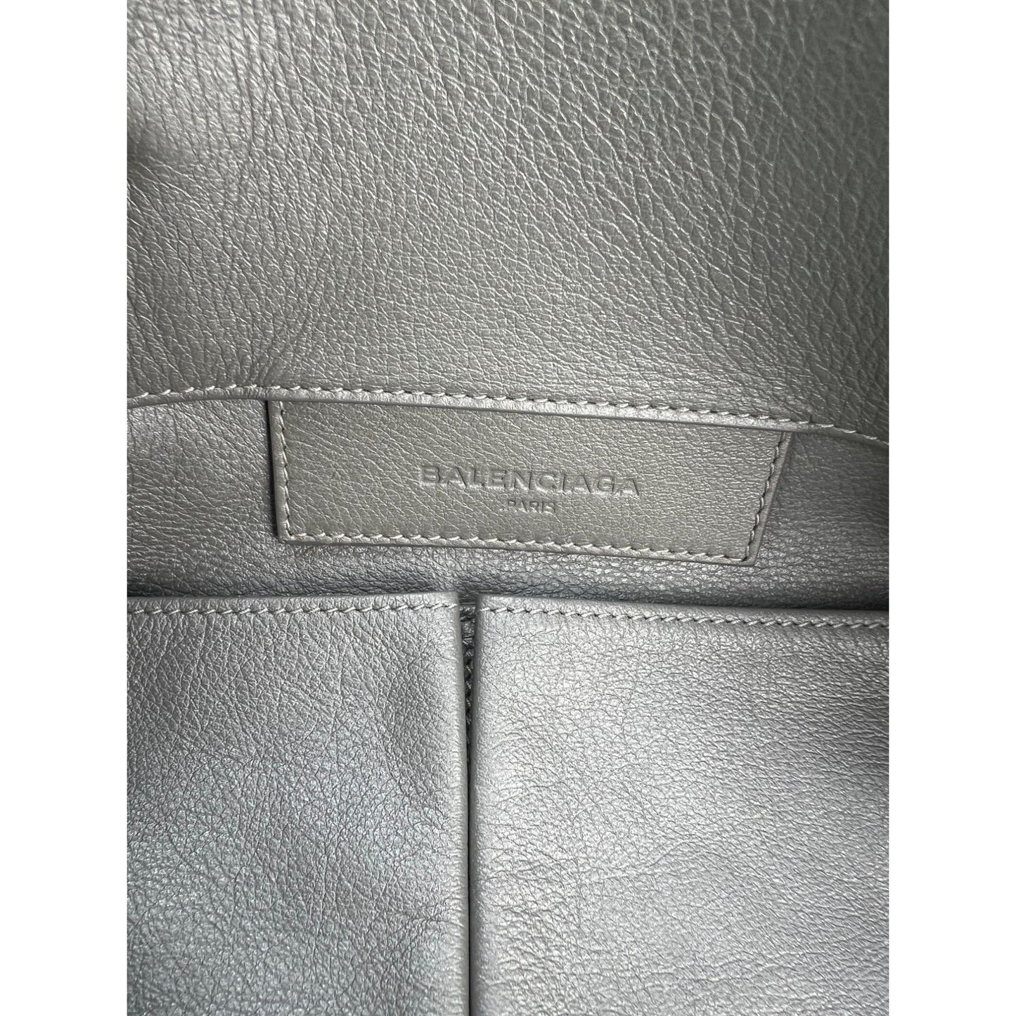 Balenciaga Veau Papier A4 Zip Around Grey Shoulder Bag