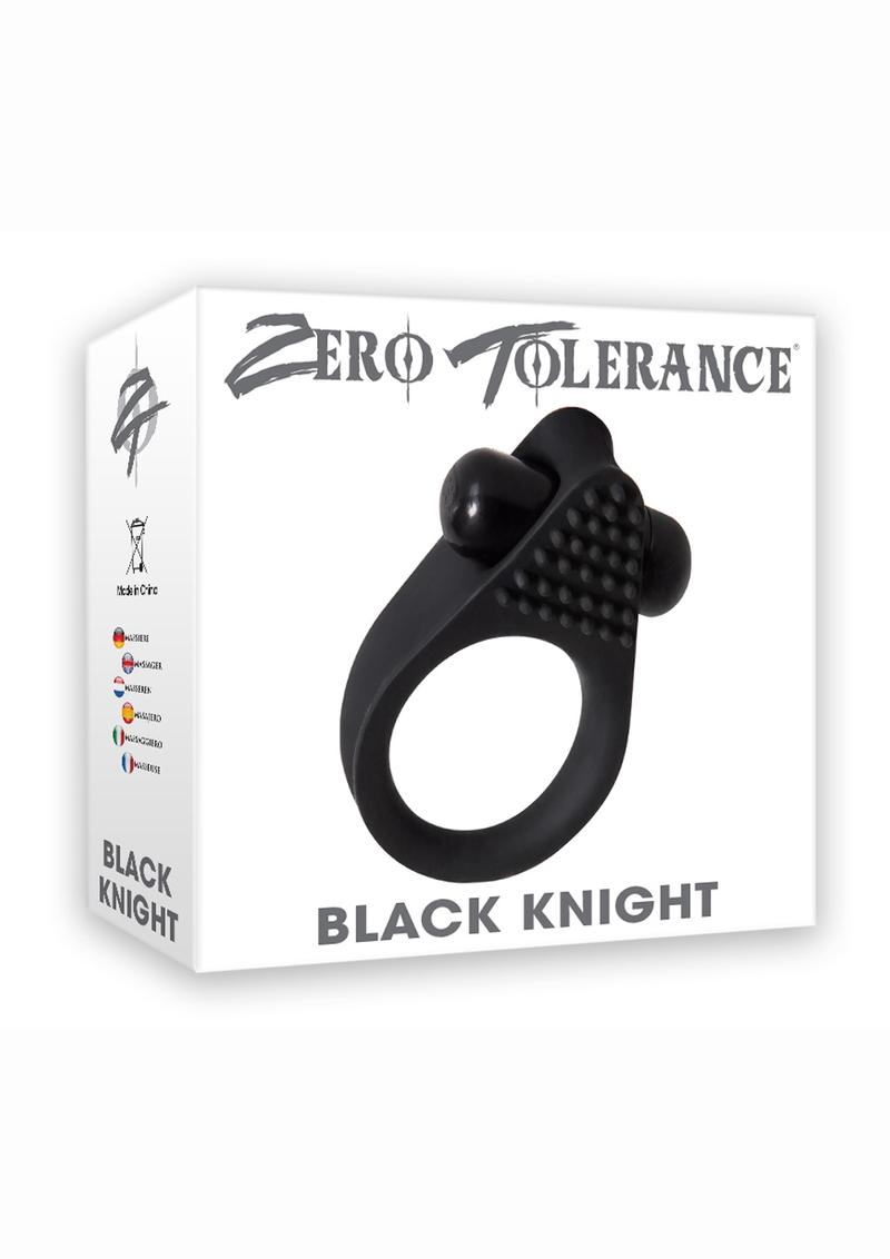 Zero Tolerance Black Knight Silicone Vibrating Textured Cock Ring