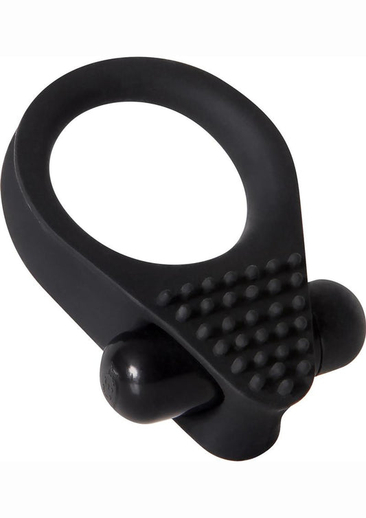 Zero Tolerance Black Knight Silicone Vibrating Textured Cock Ring