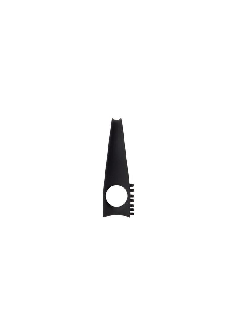 Zero Tolerance Black Knight Silicone Vibrating Textured Cock Ring