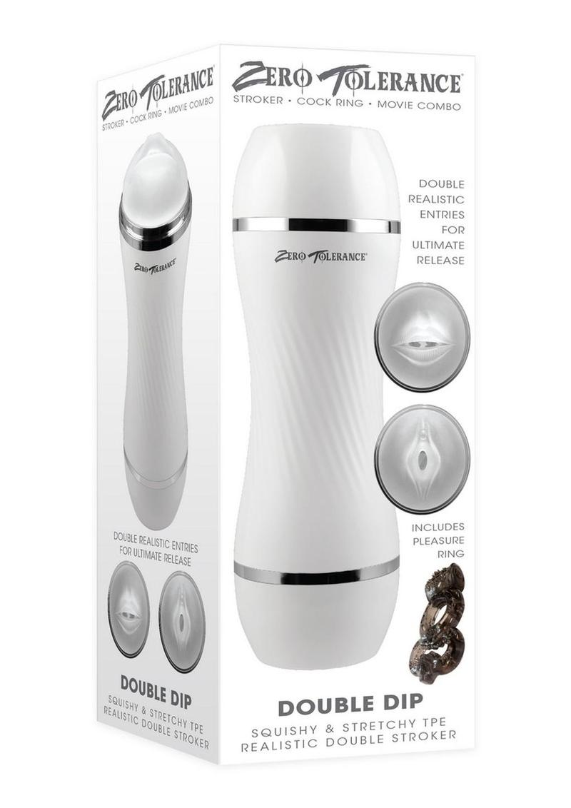 Zero Tolerance Double Dip Stroker with Cock Ring And Movie Combo