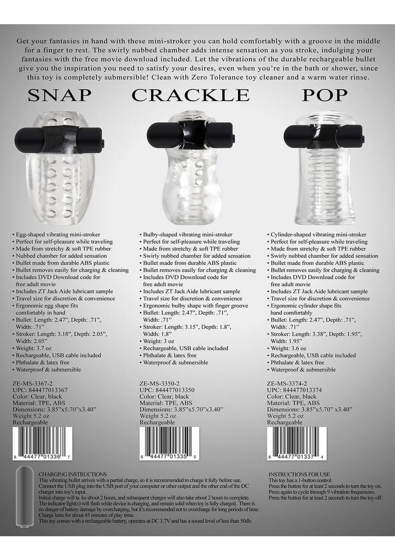 Zero Tolerance Pop Rechargeable Compact Textured Stroker