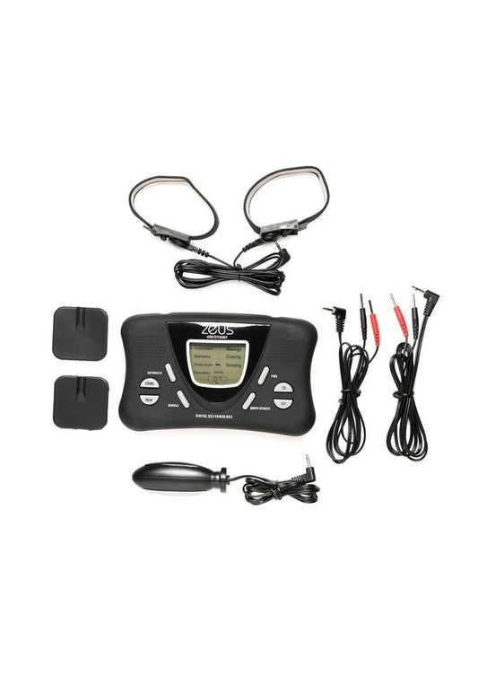 Zeus Electrosex Deluxe E Stim Kit Power Box Anal Plug