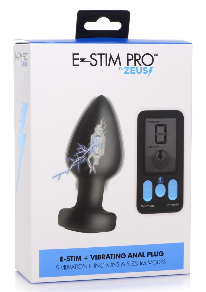Zeus E-Stim Pro Vibrating and E-Stim Silicone Rechargeable Anal Plug