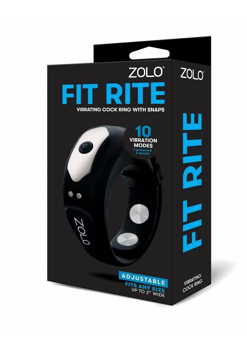 Zolo Fit Rite Vibrating Cock Ring With Snaps