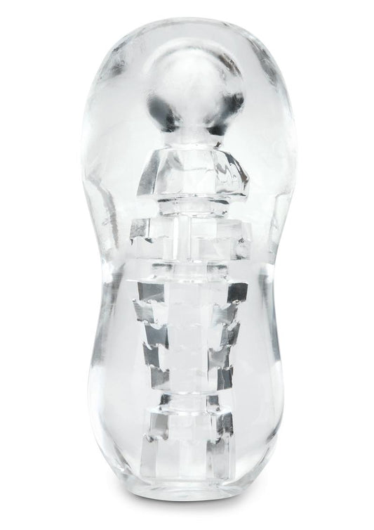 Zolo Gripz Spinner Squeezable Clear Stroker