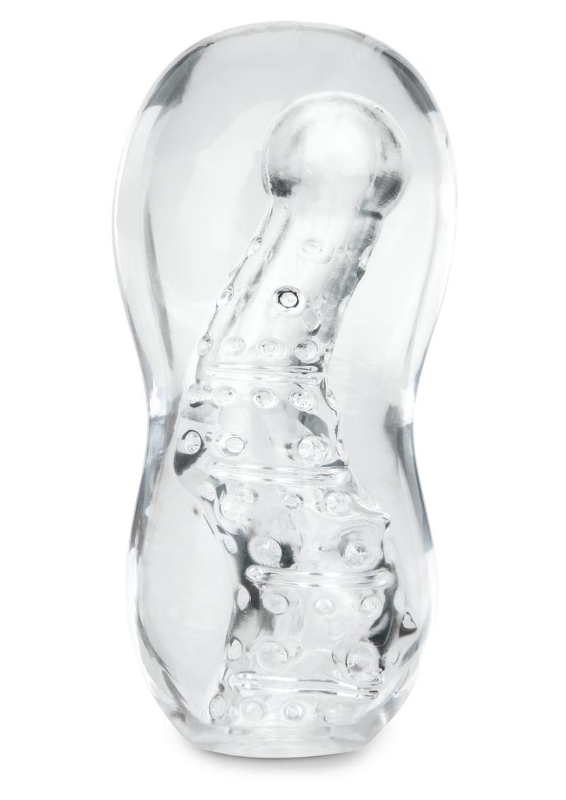 Zolo Gripz Wavy Squeezable Clear Stroker