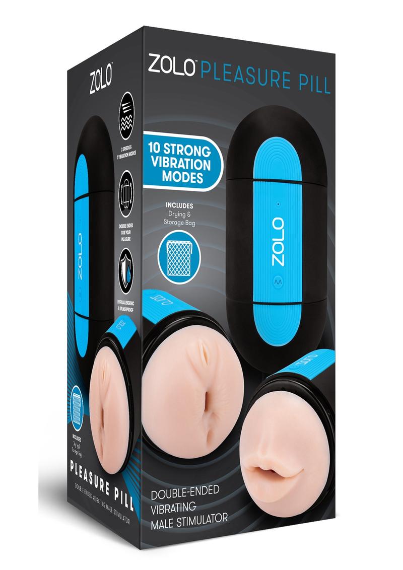 ZOLO Pleasure Pill Double-Ended Rechargeable Vibrating Male Stimulator