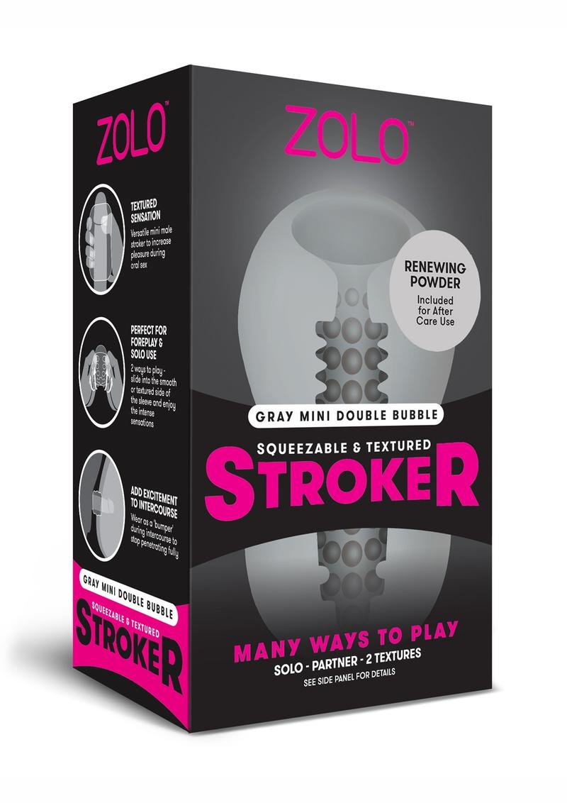 Zolo Mini Double Bubble Squeezable And Textured Masturbator
