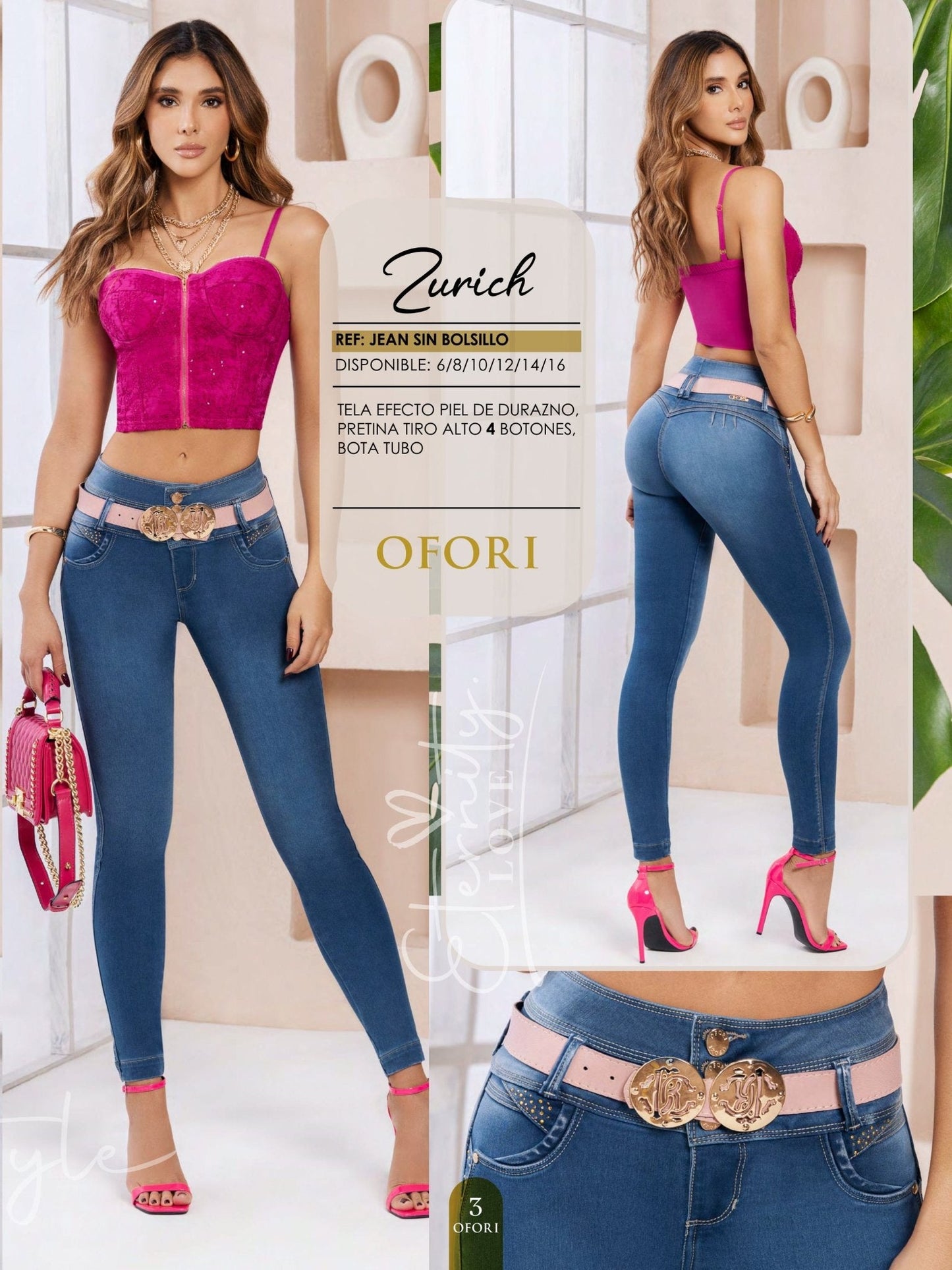 Zurich 100% Authentic Colombian Push Up Jeans